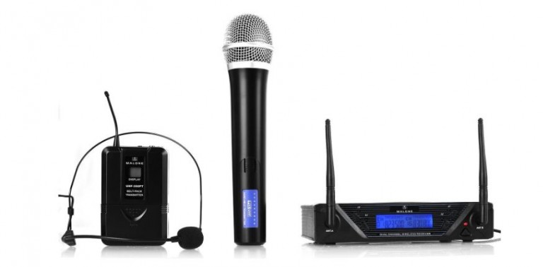 Dos Microfonos Inalambrico De Mano Vhf Karaoke