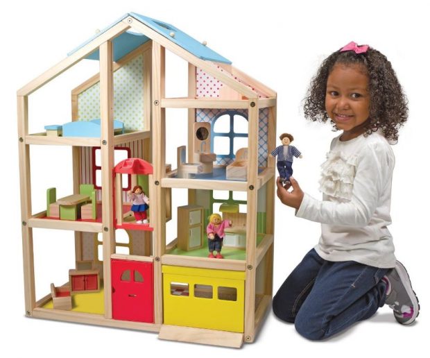 casa de muñecas de madera grande