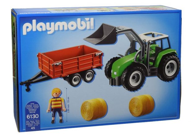 juegos de tractores con remolque y pala Playmobil