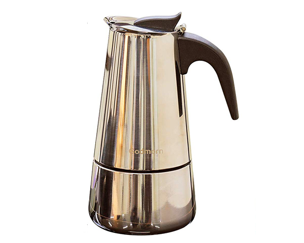 cafetera italiana aluminio o acero inoxidable